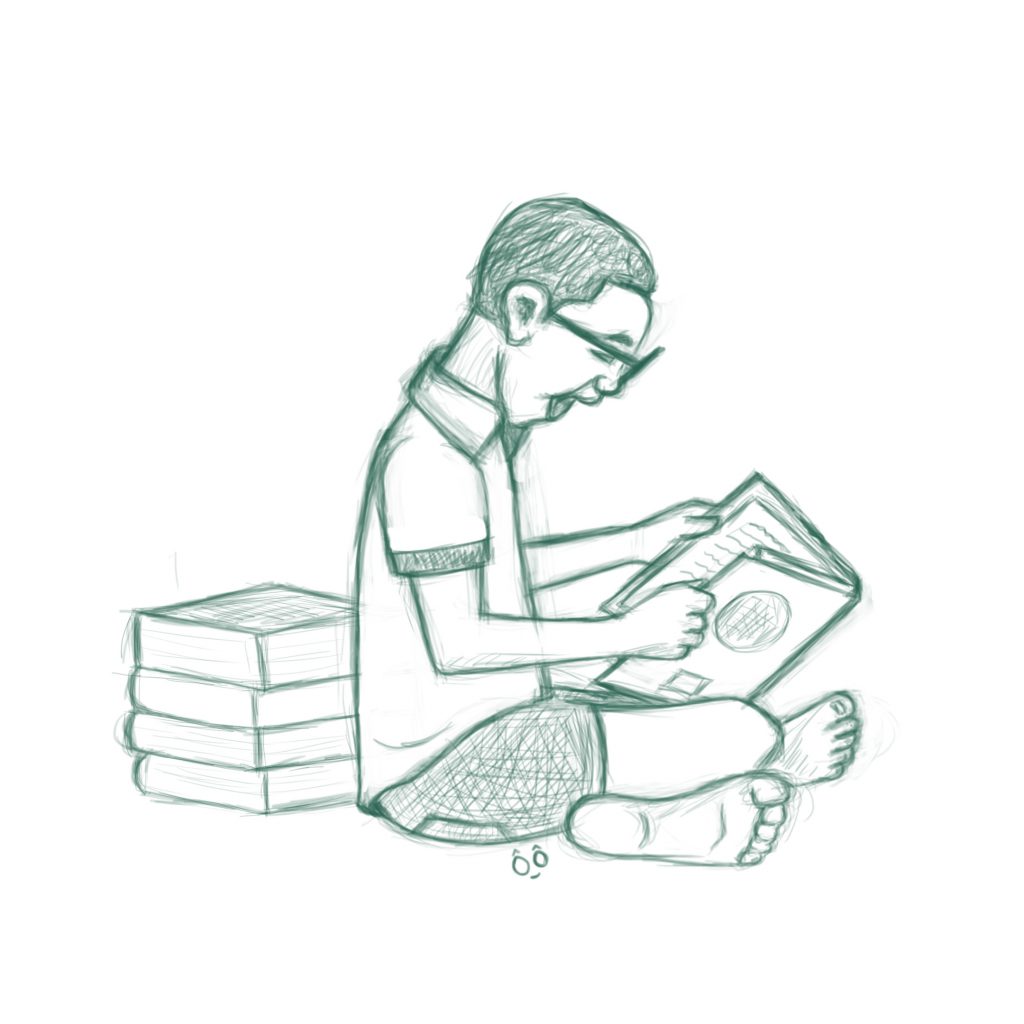 Petit garçon Mèhèza avec un Livre